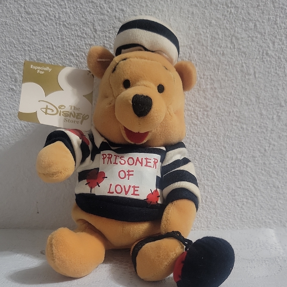 Disney Winnie the Pooh in Black and White Prisoner Outfit
